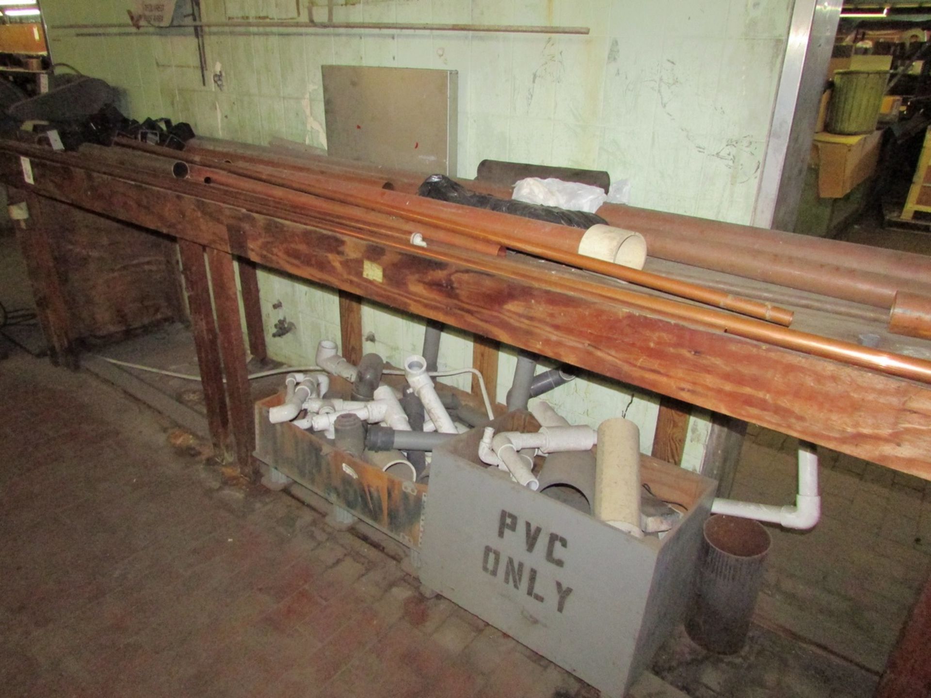 Remaining Contents of Return Cage and Prep Room, To Include Assorted Copper Pipe, PVC Pipe, Lockers, - Image 4 of 15
