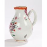 Chinese sparrow beak jug, the body with foliate decoration and loop handle, 12cm high