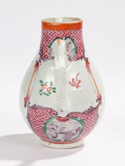 Chinese sparrow beak jug, the body with foliate decoration and loop handle, 12cm high - Image 2 of 2