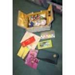 Sewing box containing a quantity of sewing accessories, art accessories (qty)