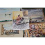 Collection of watercolour paintings by the artist Jan Wasilewski (after the German invasion of