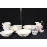 Floral decorated jug and bowl sets, chamber pots etc. (qty)