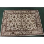 Chinese ziegler carpet, the cream ground with foliate decoration, 171cm x 238cm