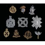 British Army cap badges from different periods, The Wiltshire Regiment, Royal Ulster Rifles,