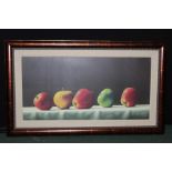 Piergiuseppe Occleppo, "Posing Apples II", signed limited edition giclee print, numbered 187/195, in