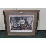 James Mackintosh Patrick (1907-1988), "the artists studio", limited edition print numbered 234/