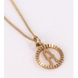 10 carat gold necklace and pendant, 1.7 grams