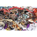 Large quantity of costume jewellery, to include necklaces, bangles, chains, bracelets etc. (qty)