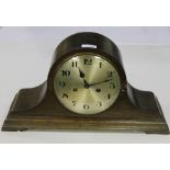 Dufa oak cased Napoleon hat mantel clock, 43.5cm wide