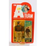 Galoob A Team figure, "Howling Mad" Murdock, card and bubble, 1983