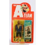 Galoob A Team figure, Mr. T as B.A. Baracus, card and bubble, 1983