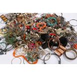 Large quantity of costume jewellery, to include necklaces, bangles, chains, bracelets etc. (qty)