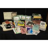 Metropolitan police Driving school certificate together with a collection of books and theatre