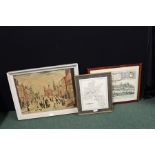L.S Lowry print, skyline print of Colonia Agripina, map of Oxfordshire (3)
