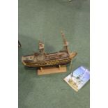 Model of a twin masted sailing vessel AF