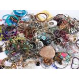 Large quantity of costume jewellery, to include necklaces, bangles, chains, bracelets etc. (qty)