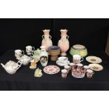 Decorative china, to include vases, imari style coffee cups and saucers, bowls, figures etc. (qty)