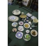 Decorative china, to include Dresden pin dish, miniature vases, jugs, vases plates etc. (qty)