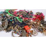 Large quantity of costume jewellery, to include necklaces, bangles, chains, bracelets etc. (qty)