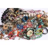 Large quantity of costume jewellery, to include necklaces, bangles, chains, bracelets etc. (qty)