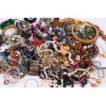 Large quantity of costume jewellery, to include necklaces, bangles, chains, bracelets etc. (qty)