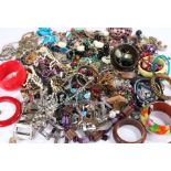 Large quantity of costume jewellery, to include necklaces, bangles, chains, bracelets etc. (qty)