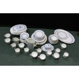 Royal Doulton Counterpoint pattern dinner, tea and coffee service, with place settings for seven (