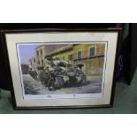 David Pentland limited edition print, "Anzio" Italy February 1944, signed in pencil and numbered