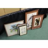 A Stead, contemporary watercolour, pencil signed to the bottom right A Stead 86, together with