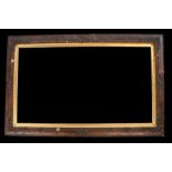 Large 19th Century picture frame, with a pine and gesso shell and flower edge and a gilt slip,