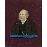 Mid 19th Century feltwork picture depicting Edward Chatterton Middleton of Leicestershire, housed in