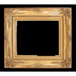Regency gilt gesso picture frame, with C scroll and foliate decoration, 48cm x 53.5cm
