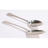 Pair of George III silver table spoons, London possibly 1779, maker George Smith (III), 3.6oz