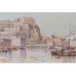 William Wiehe Collins (1862-1951), "Naples", signed watercolour dated 1892, with paper label