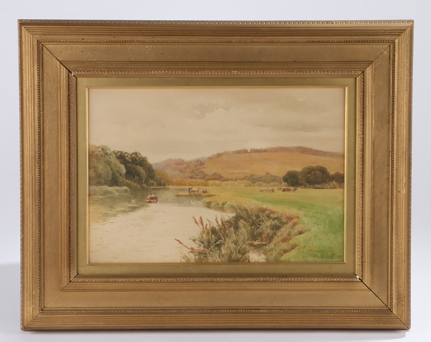 Thomas Pyne (1843-1935), "Sheatley Hill from the Lock" and "In the New Forest Hampshire", two signed - Image 3 of 3