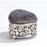 Edward VII silver ring box, Birmingham 1906, maker Cornelius Desormeaux Saunders & James Francis