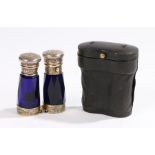 Unusual folding scent bottle by S. Maw Son & Thompson, in the form of a pair of opera glasses, the