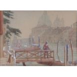 William Bernard Reid (exhibited 1913-1938) Venice canal scene, signed watercolour and pencil, 29cm x