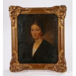 19th Century British school, a portrait of a lady, 18cm x 22cm