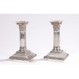 Pair of Edward VII silver candlesticks, London 1902, maker Goldsmiths & Silversmiths Company Ltd. of