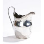 George III silver milk jug, London 1776, maker George Burrows I, with reeded loop handle, the