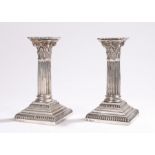 Pair of Victorian silver candlesticks, London 1899, maker Goldsmiths & Silversmiths Company Ltd,