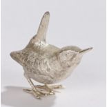 Elizabeth II silver figure of a wren, London 1994, maker Edward Barnard & Sons Ltd, depicted with