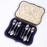 Set of six Edward VII silver teaspoons, Sheffield 1905, maker James Deakin & Sons (John & William