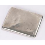 George V silver cigarette case, Birmingham 1930, maker Frederick Field Ltd, with engine turned