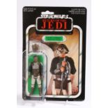 Palitoy Lando Calrissian (Skiff Guard Disguise), Star Wars, Return of the Jedi, 1984, upon a 65 back