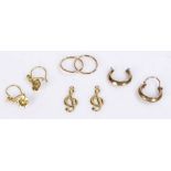 9 carat gold earrings, 2.4 grams