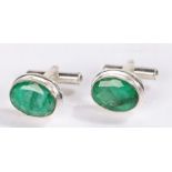 Emerald cufflinks