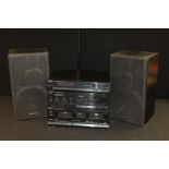 Technics three piece set, to include Amplifier SU-X911, Tuner and double tape deck, together with