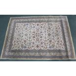 Crossley carpet, the cream ground with foliate decoration and multiple borders, 170cm x 230cm